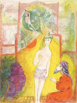 Luego, el niño fue presentado al contemporáneo derviche Marc Chagall. Pinturas al óleo